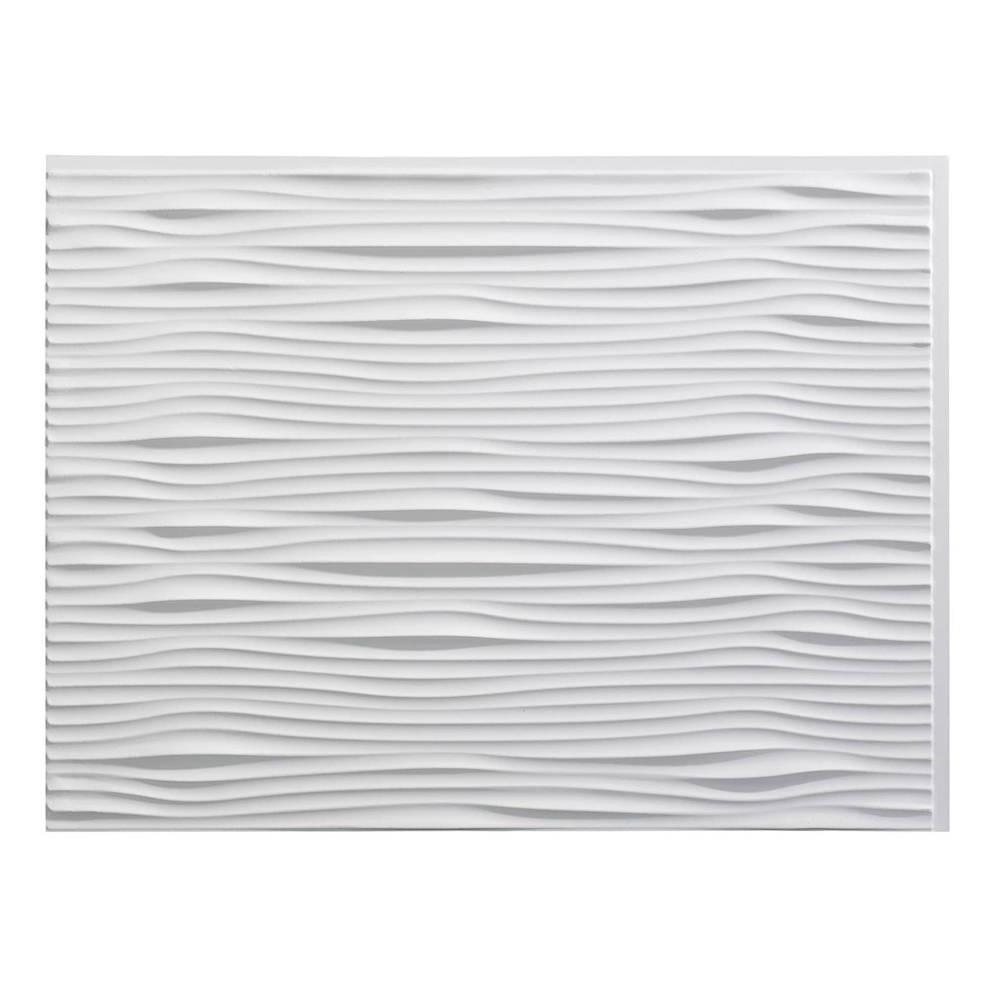 Fasade Waves Matte White 18-Square Foot Backsplash Kit