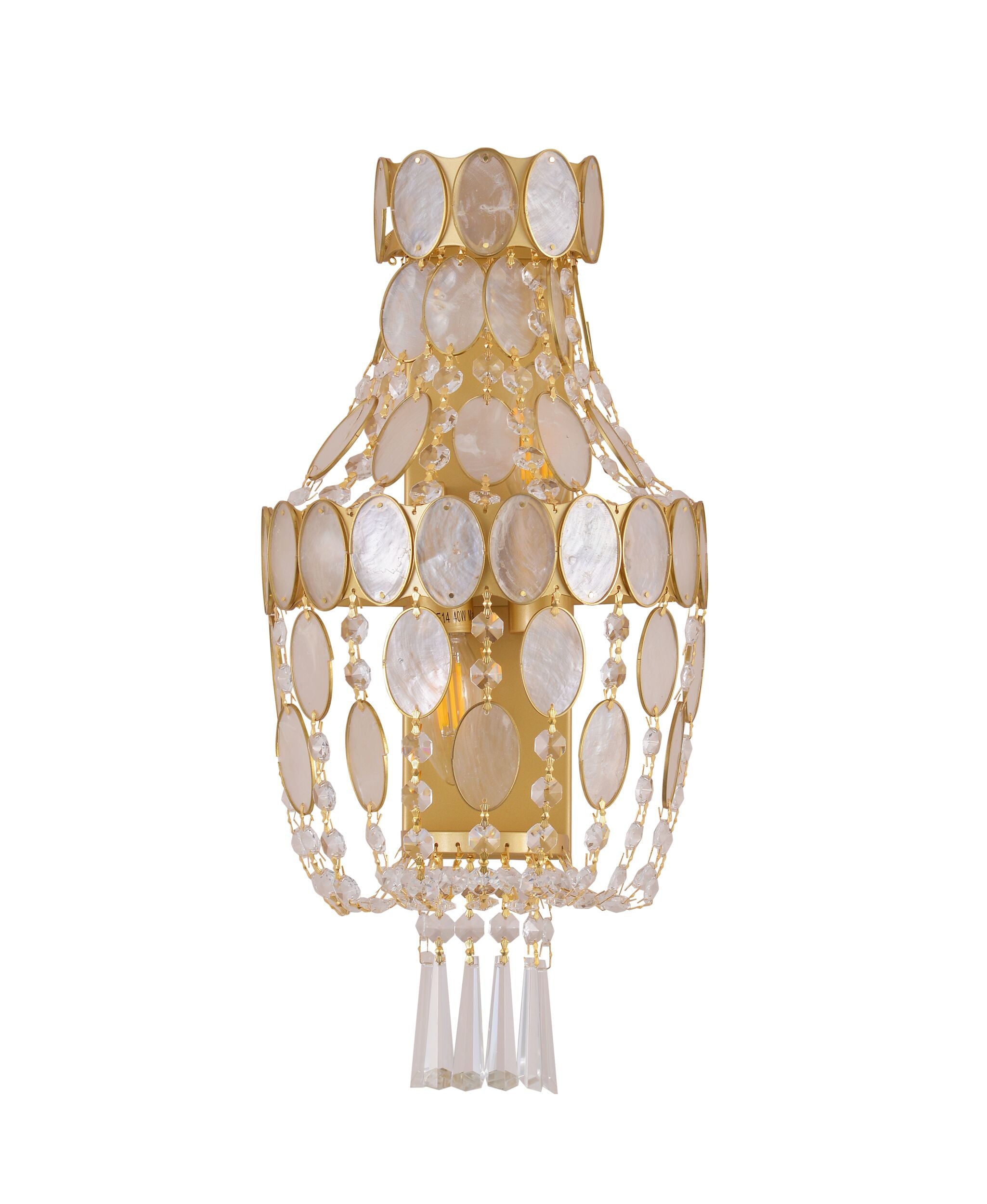 Isadora 3 Light Capiz Wall Light