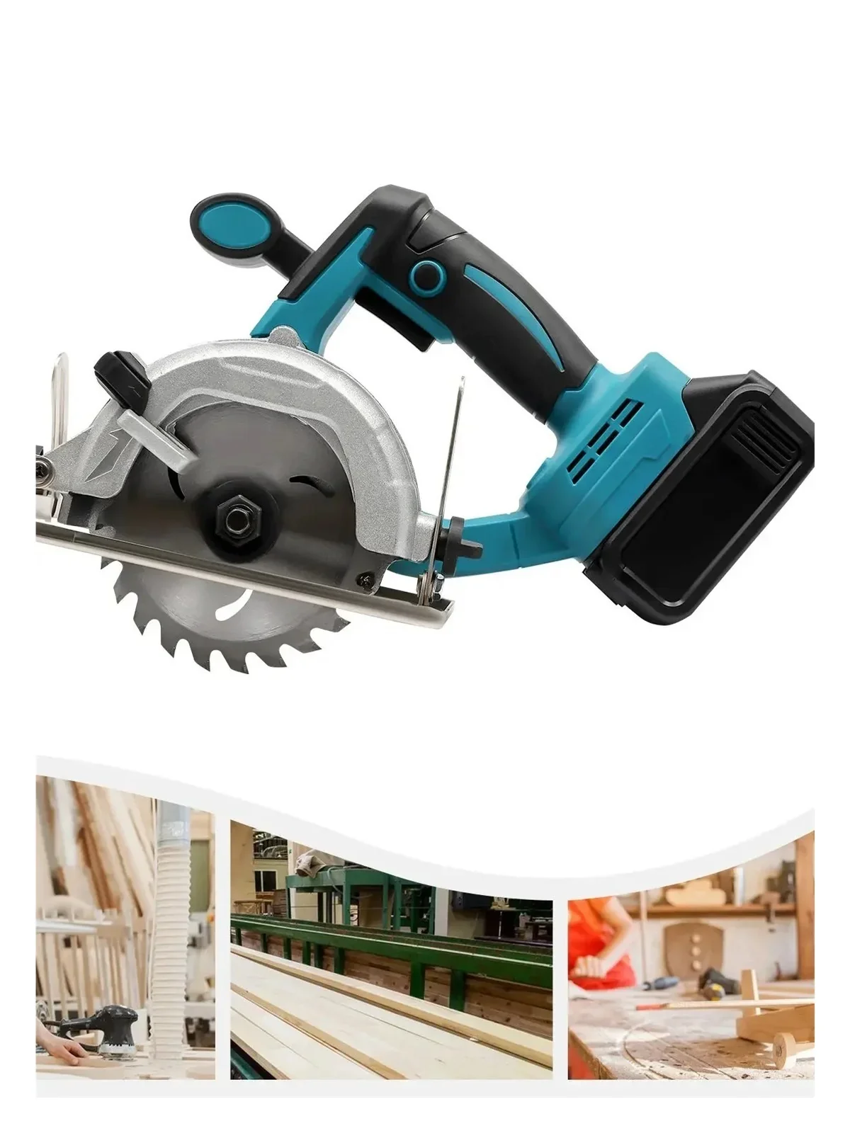 Brushless Chainsaw 0-45�� Bevel Cutting Cordless Electric Circular Saw With Charger For Cutting Wood And Ceramic Tiles