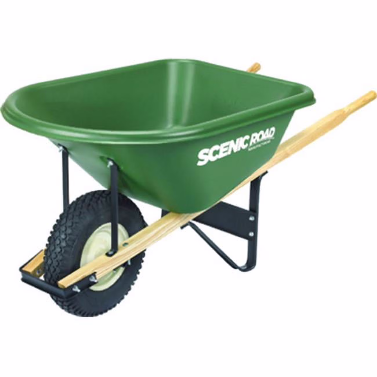 6CUFT GRN Wheelbarrow(60 x 1-3/4 in.)