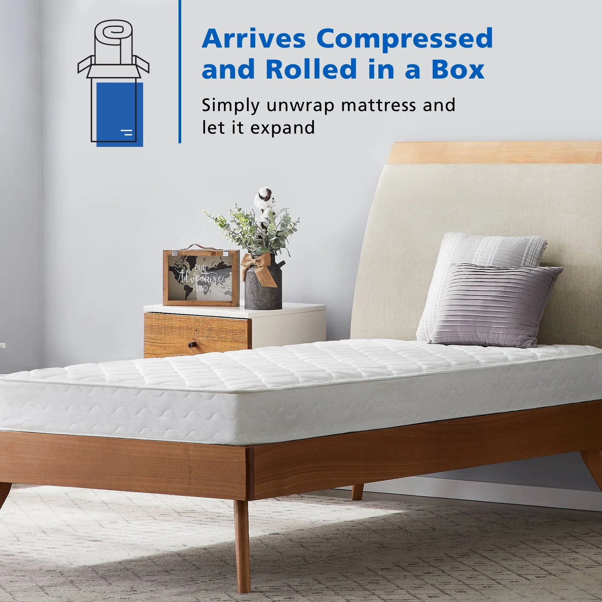 Mainstays 6" Innerspring Coil Mattress, Twin(Twin) Image 7