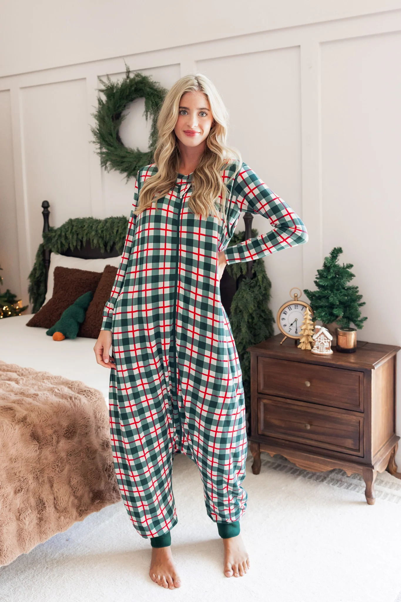 Adult Sleep Bag Walker in Holiday Plaid