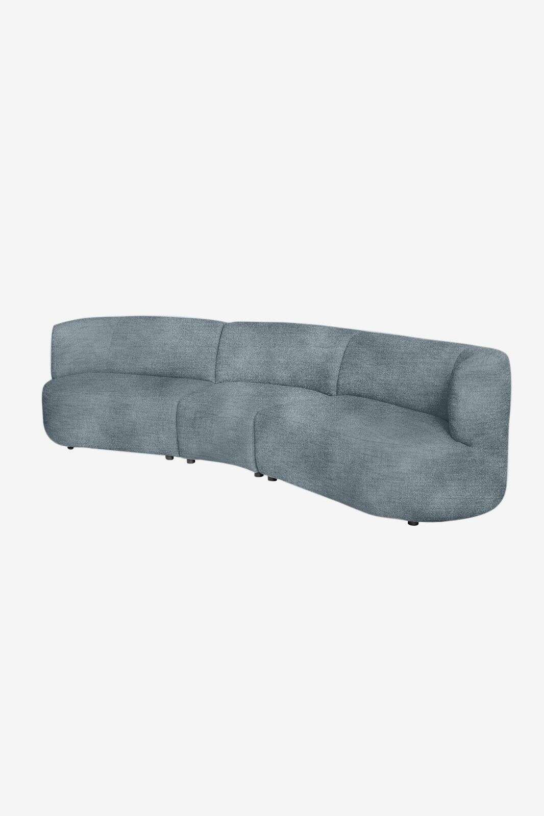 Empress velvet 3.5-zits bank Juke mid grey