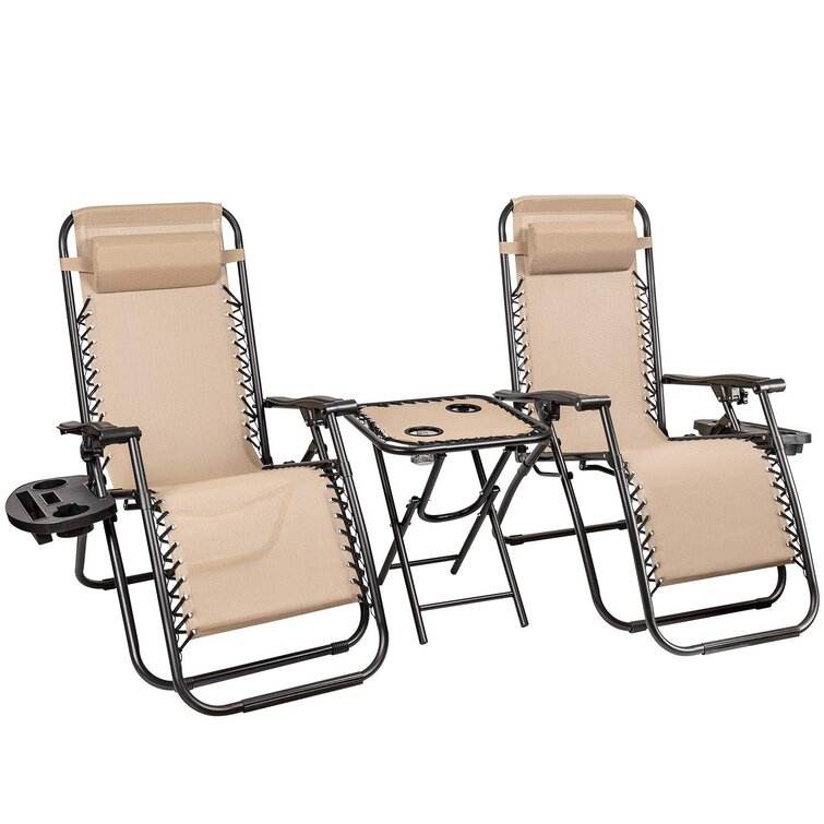 Fauteuil inclinable/pliant zéro gravité Gavyn avec coussin