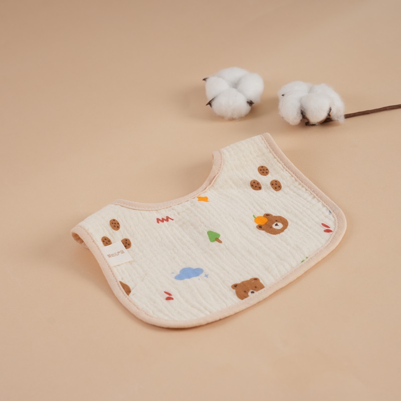 Muslin Gauze Fabric Baby Bib Shower Gift Set High Absorbent Newborn Feeding Essentials Multi Color Flower Pattern Infant Bib