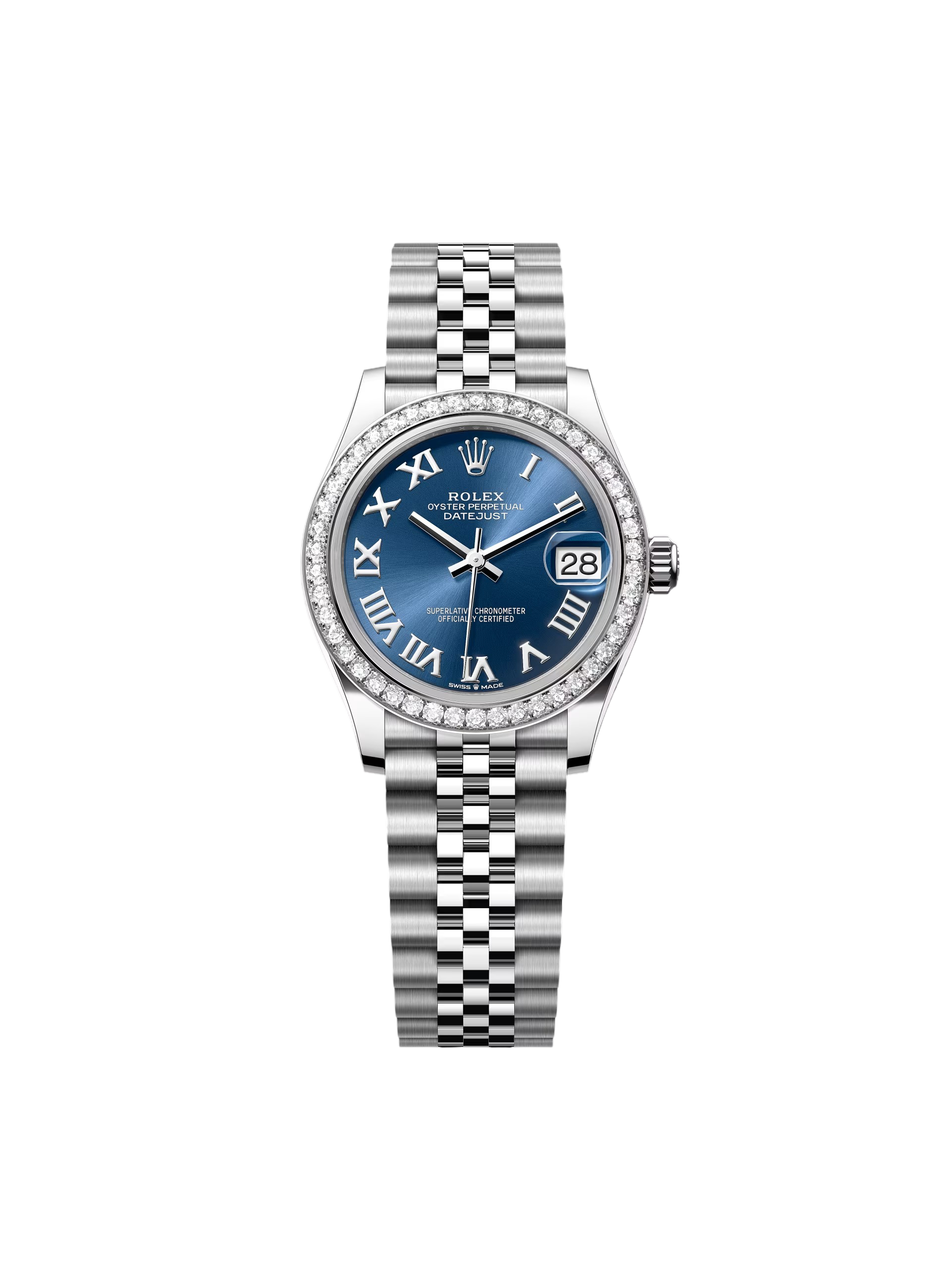 【Super Clone】RLX Datejust m278384RBR-0037/0038 Bright Blue 31mm Dial Oyster Watch