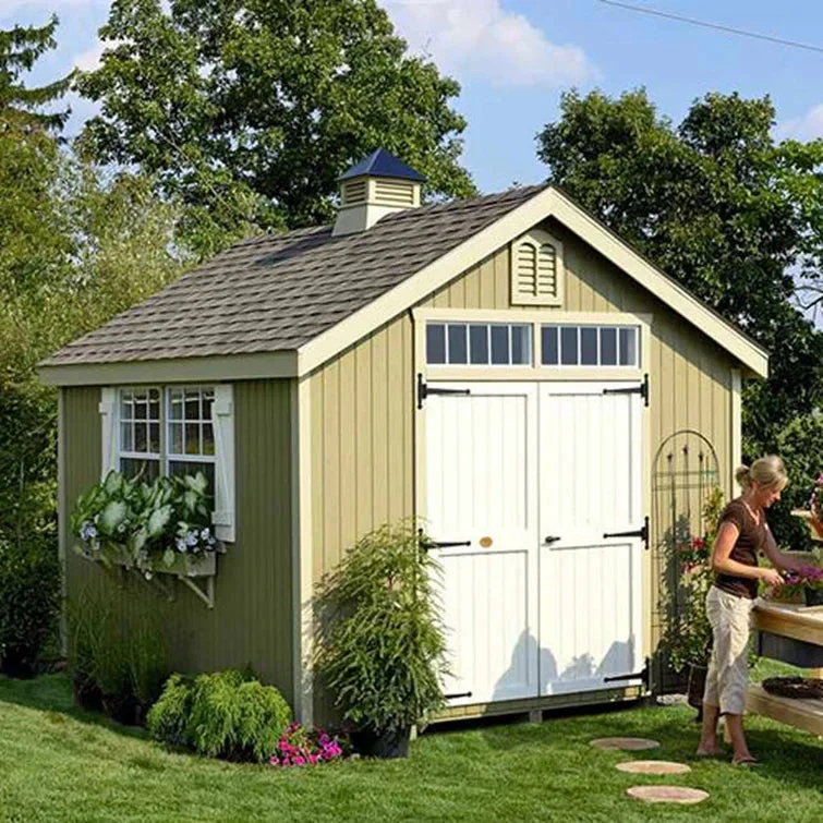 Colonial Williamsburg 10 ft. W x 16 ft. D Solid and Manufactured Wood Storage Shed