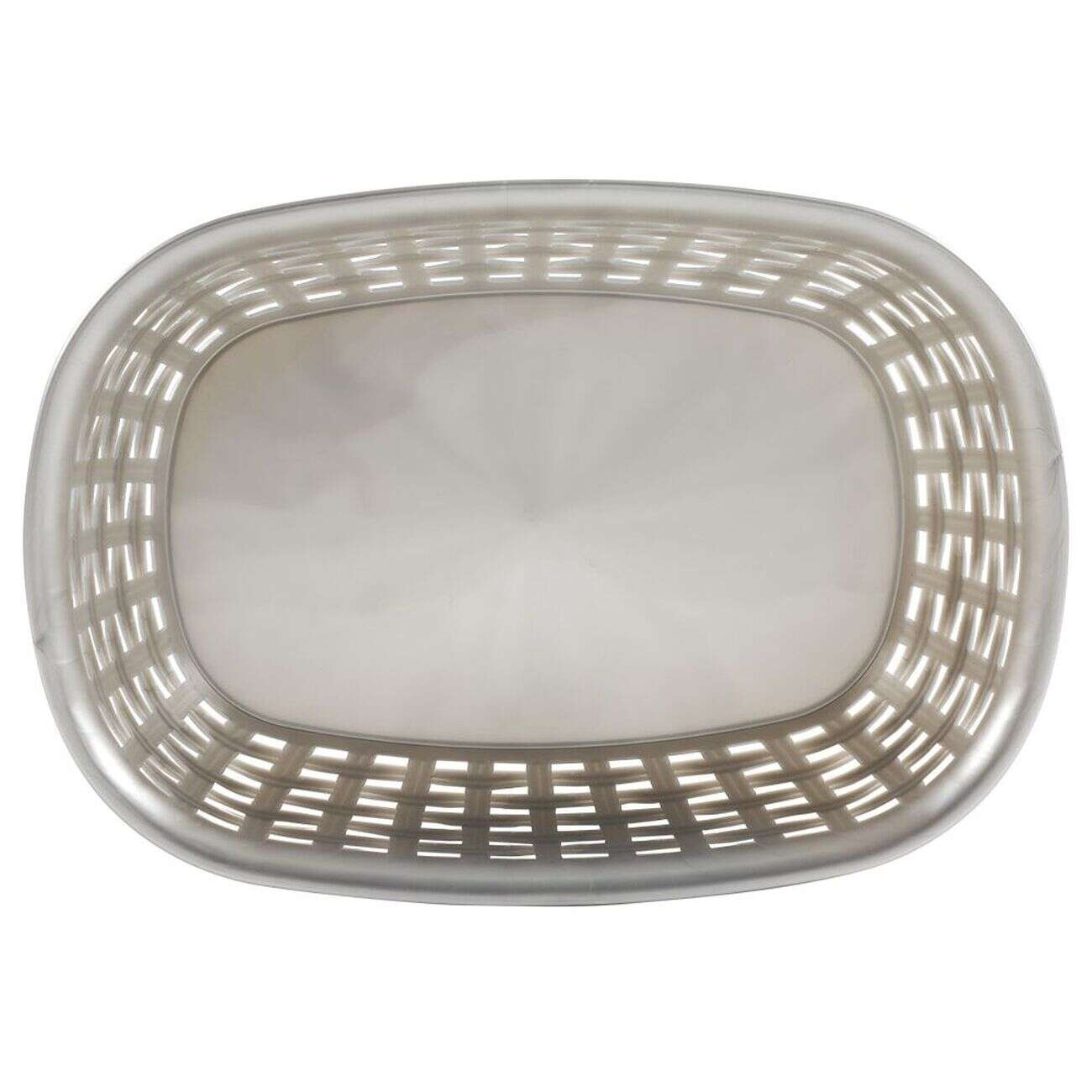 Panier ovale plastique gris