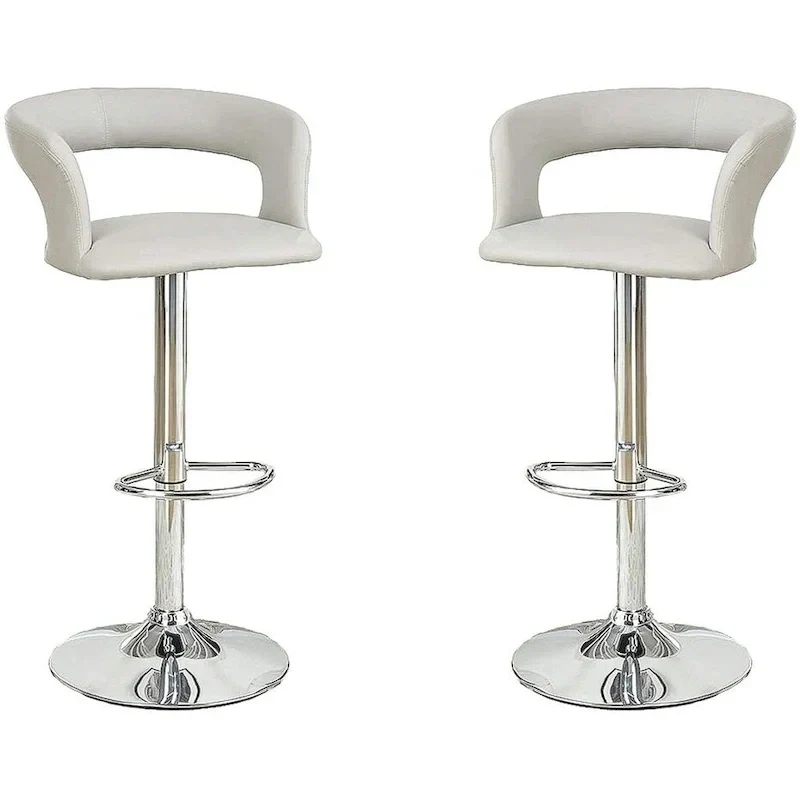 Adjustable Swivel Bar Stools Set of 2 with Cushioned Seat