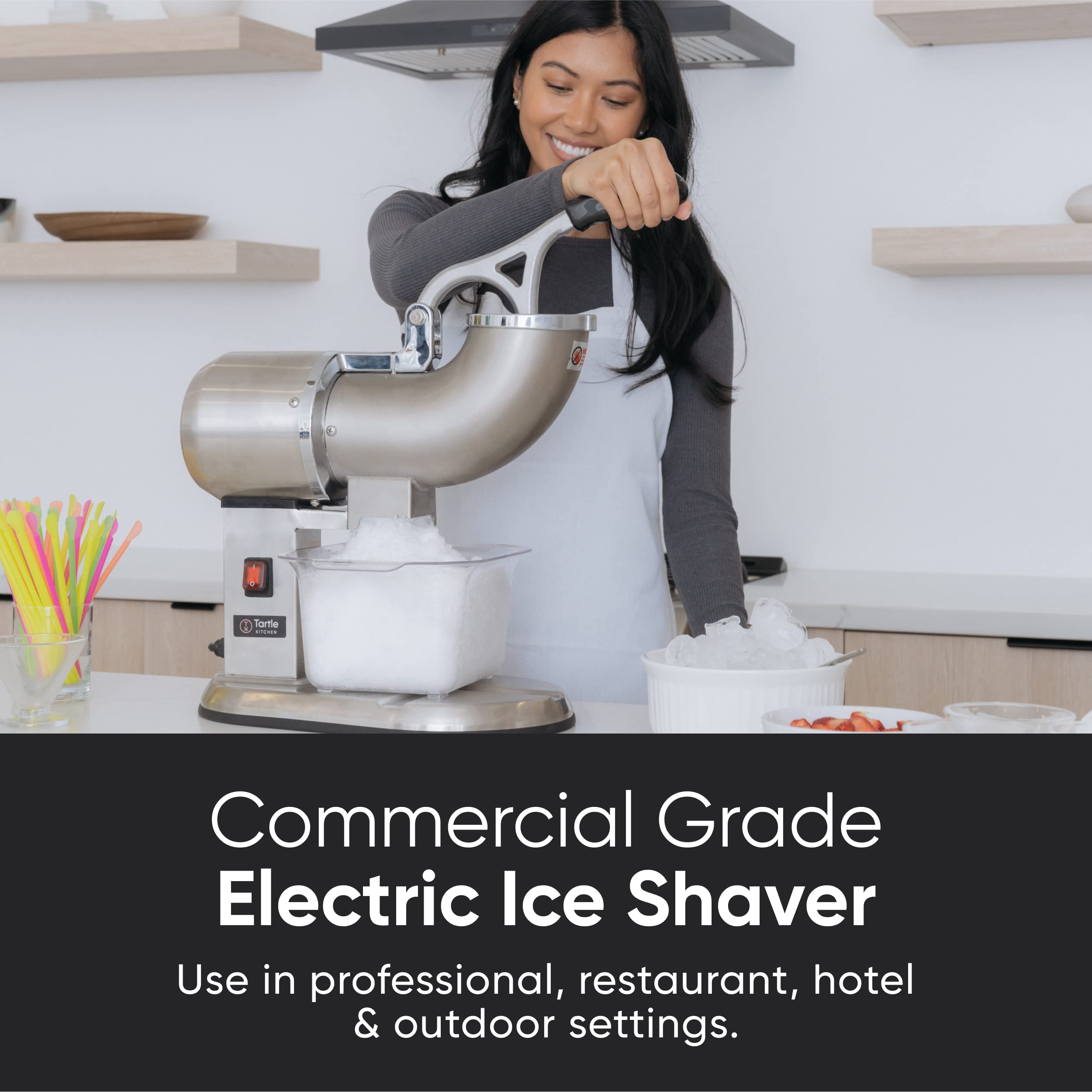Ice Shaver, 440 lbs/h - Stainless Steel - Commercial, ETL NSF