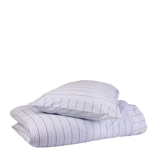 Bedding Collection dynetrekk 150x210+50x60 cm powder blue stripes
