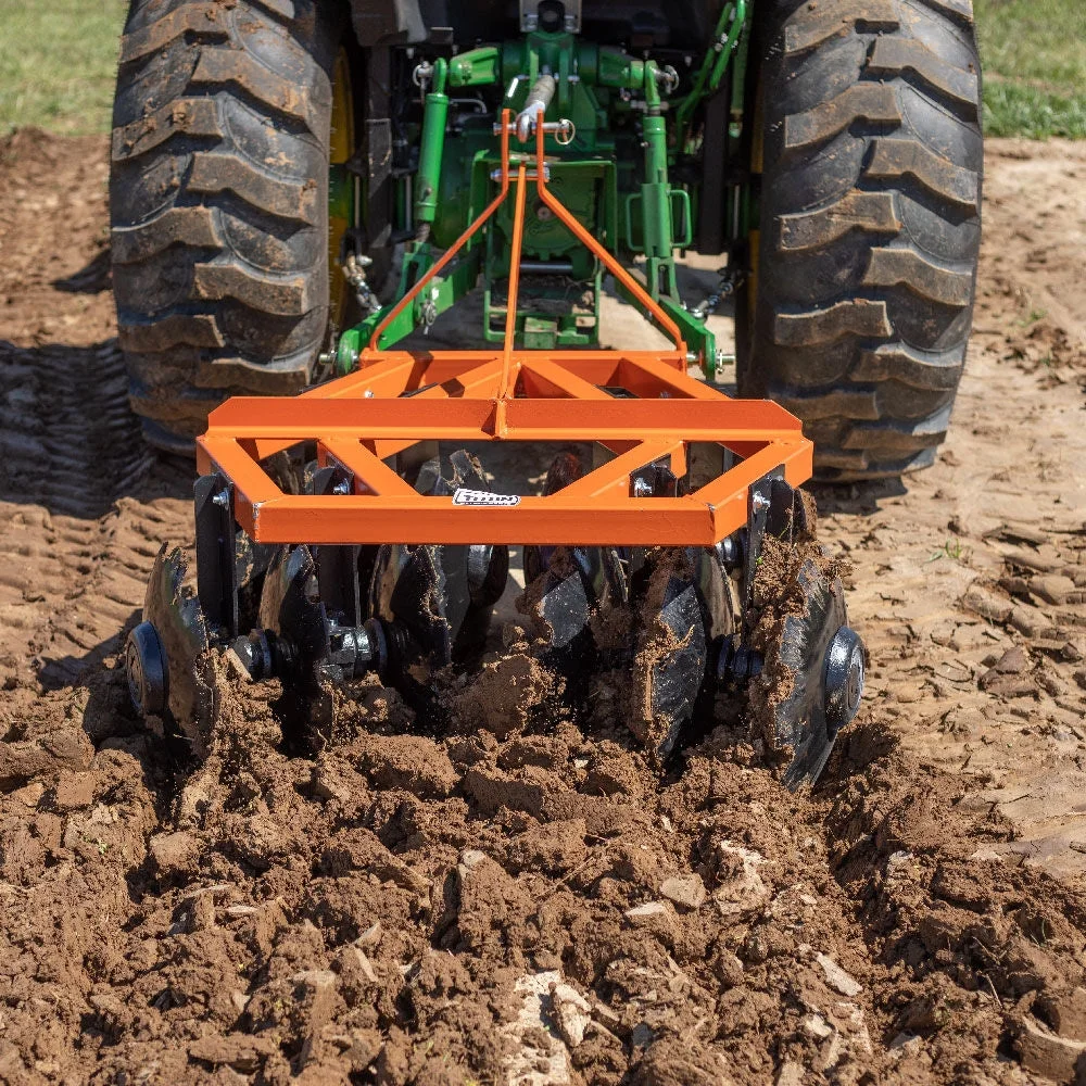 3 Point 4ft Notched Disc Harrow Plow Attachment for Cat 1 Tractors, Concave Discs for Tilling, Loosening and Lifting Soil(4') - Image 6