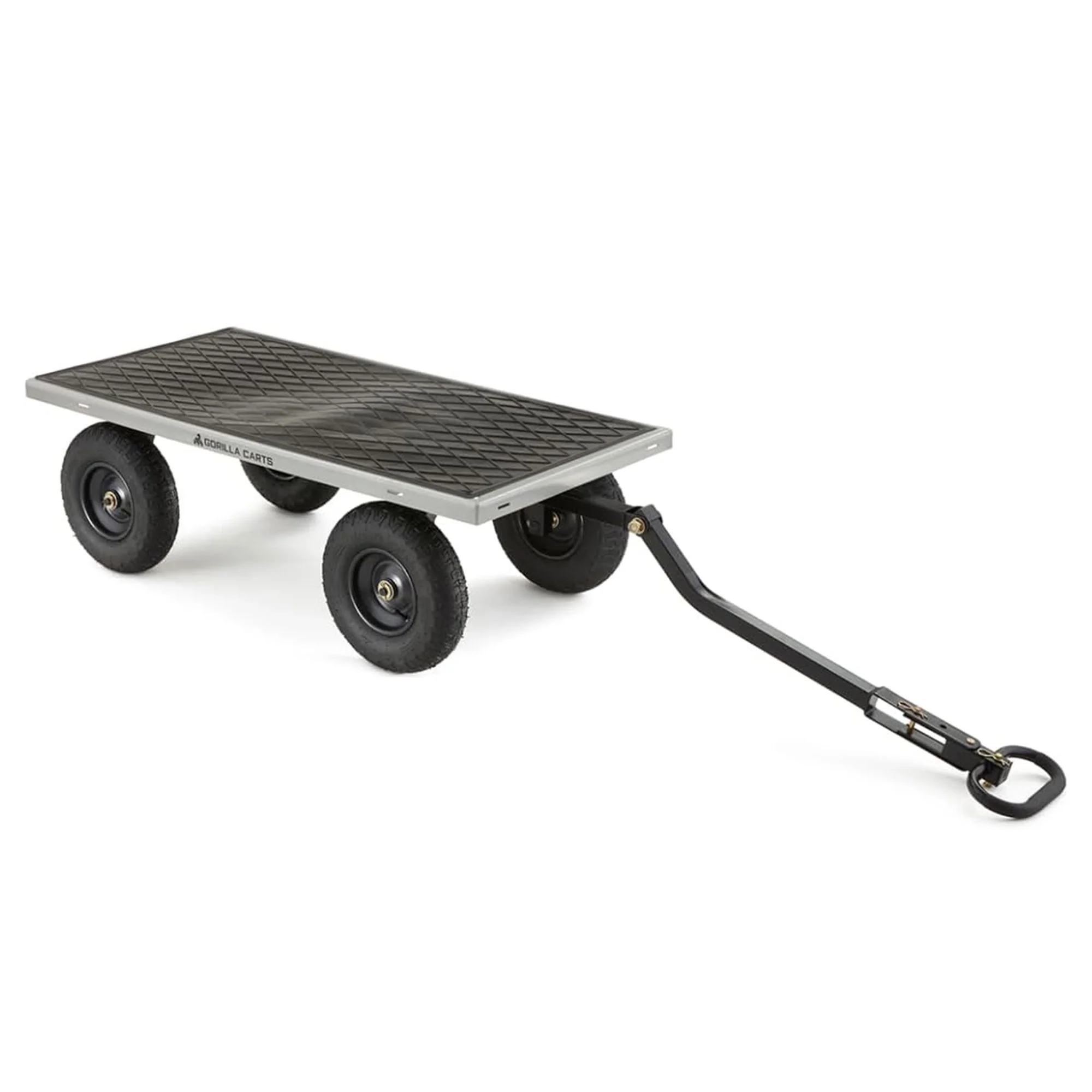 1000-lb. Capacity Steel Utility Cart, Model #GOR1001-Com, 13-inch Pneumatic Tires(Gray) - Image 10