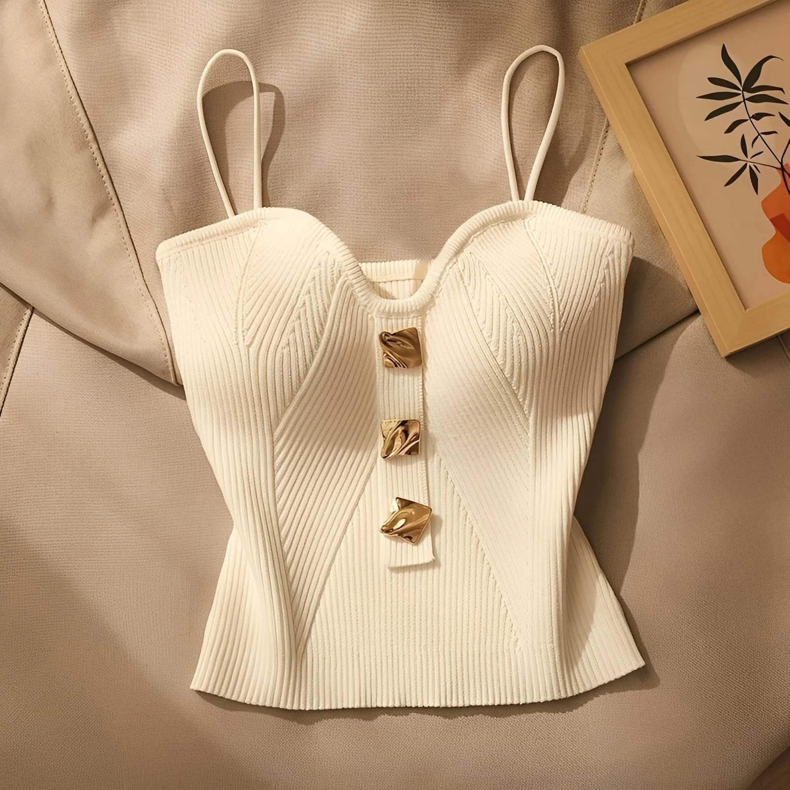 Ameera - Haut Corset Côtelé Élégant