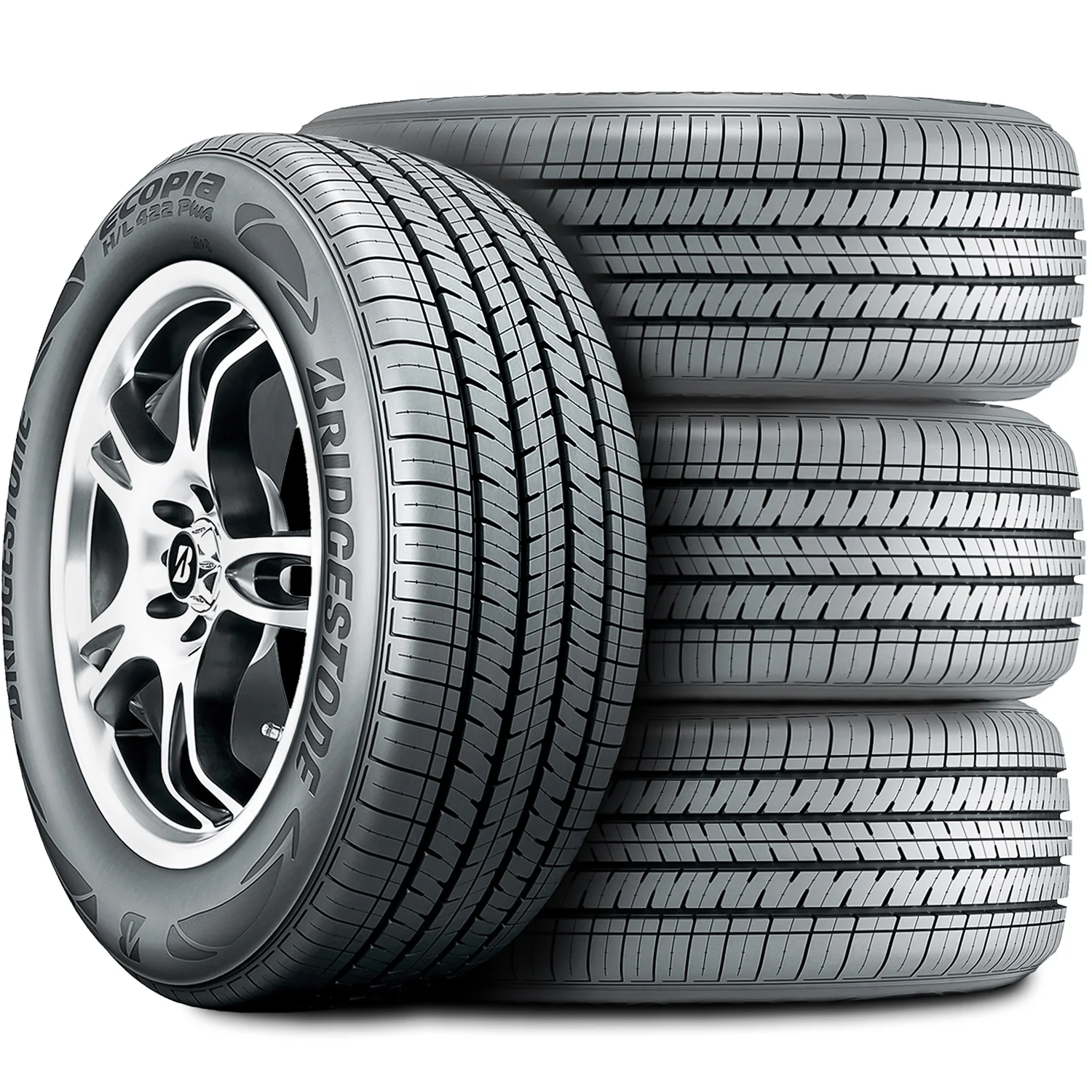 Pair of 2 (TWO) Bridgestone Ecopia H/L 422 Plus 225/55R19 99H (OE) A/S All-Season Tires