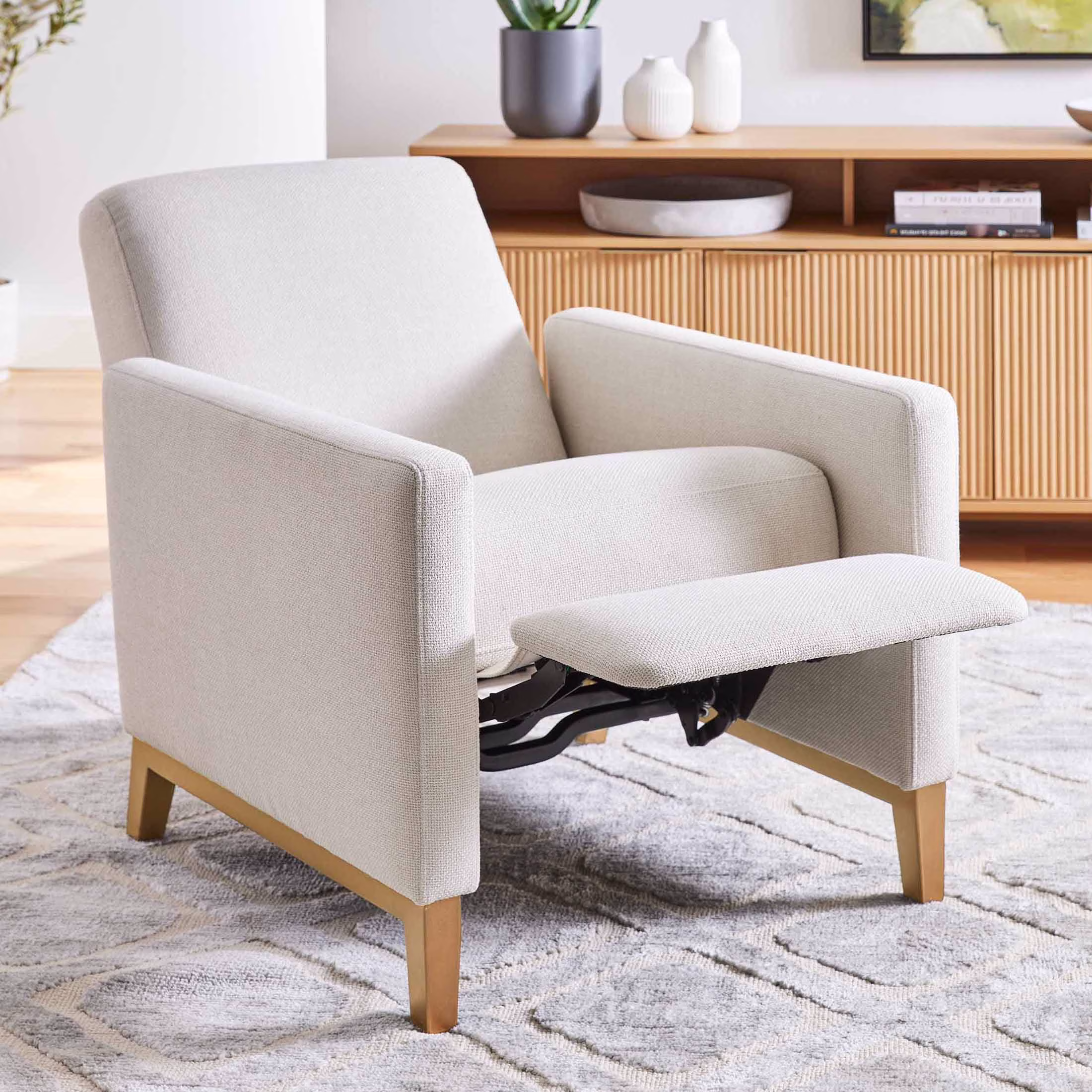 Better Homes & Gardens Reading Push Back Recliner, Olive