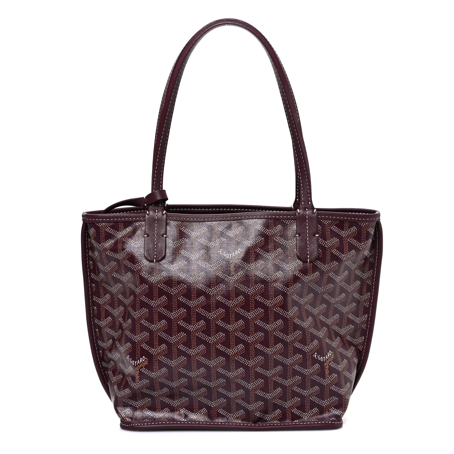 Goyardine Reversible Mini Anjou Burgundy