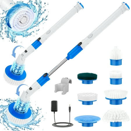 Innorca Electric Spin Scrubber 2023 New Cordless Power Cleaning Brush with 7 Replacement Brush Heads, Shower Cleaning Brush with Extension Arm for
