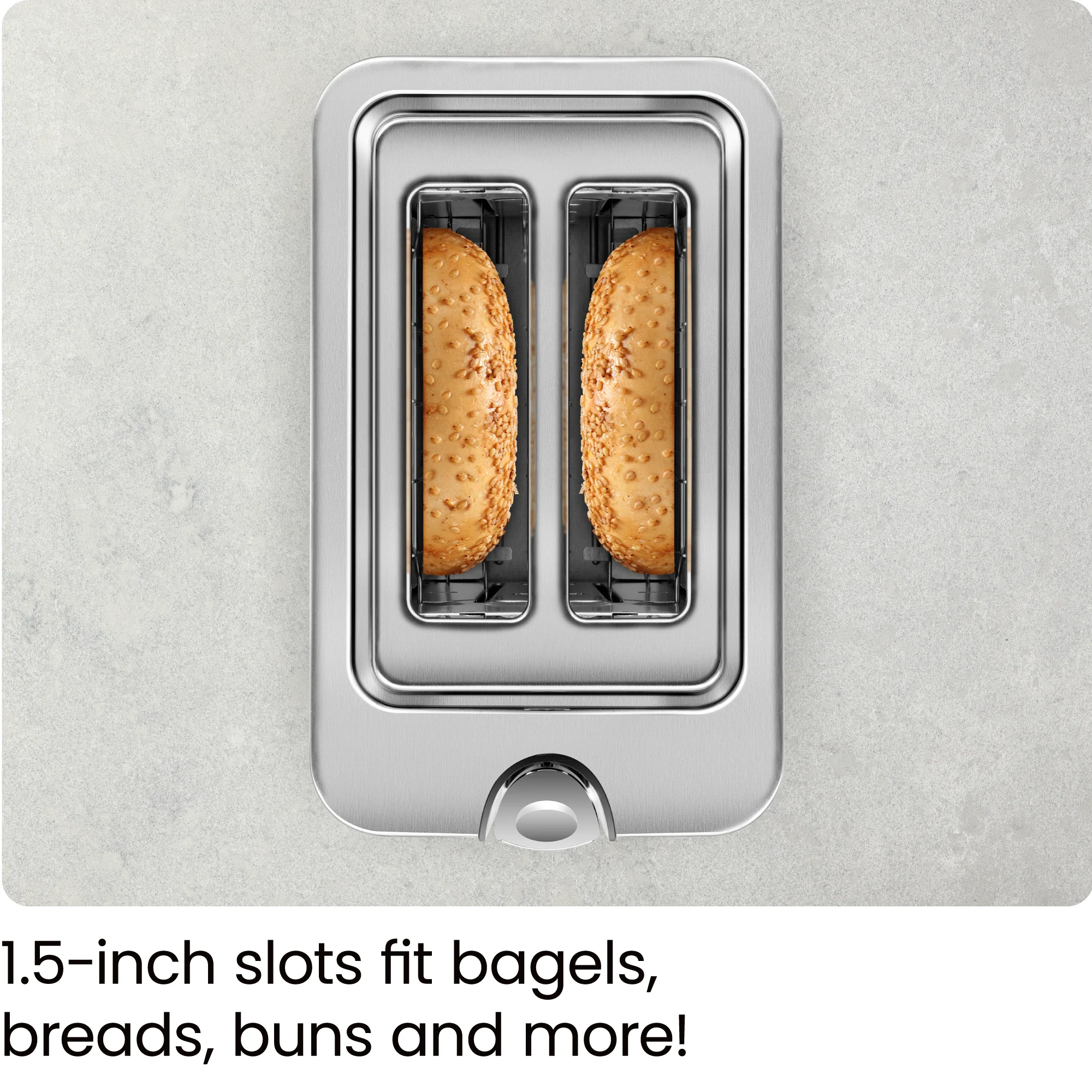 2-Slice Pop-Up Stainless-Steel Toaster