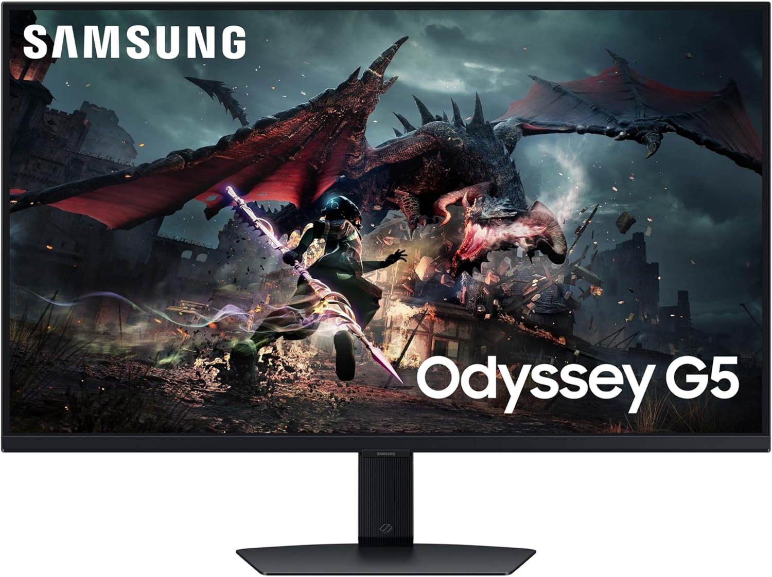SAMSUNG 32-Inch Odyssey G50D Series QHD Fast IPS G-Sync Compatible Gaming Monitor  1ms  VESA DisplayHDR 400  180Hz  AMD FreeSync  Adjustable Stand  Eye Saver Mode  LS32DG502ENXZA  2024