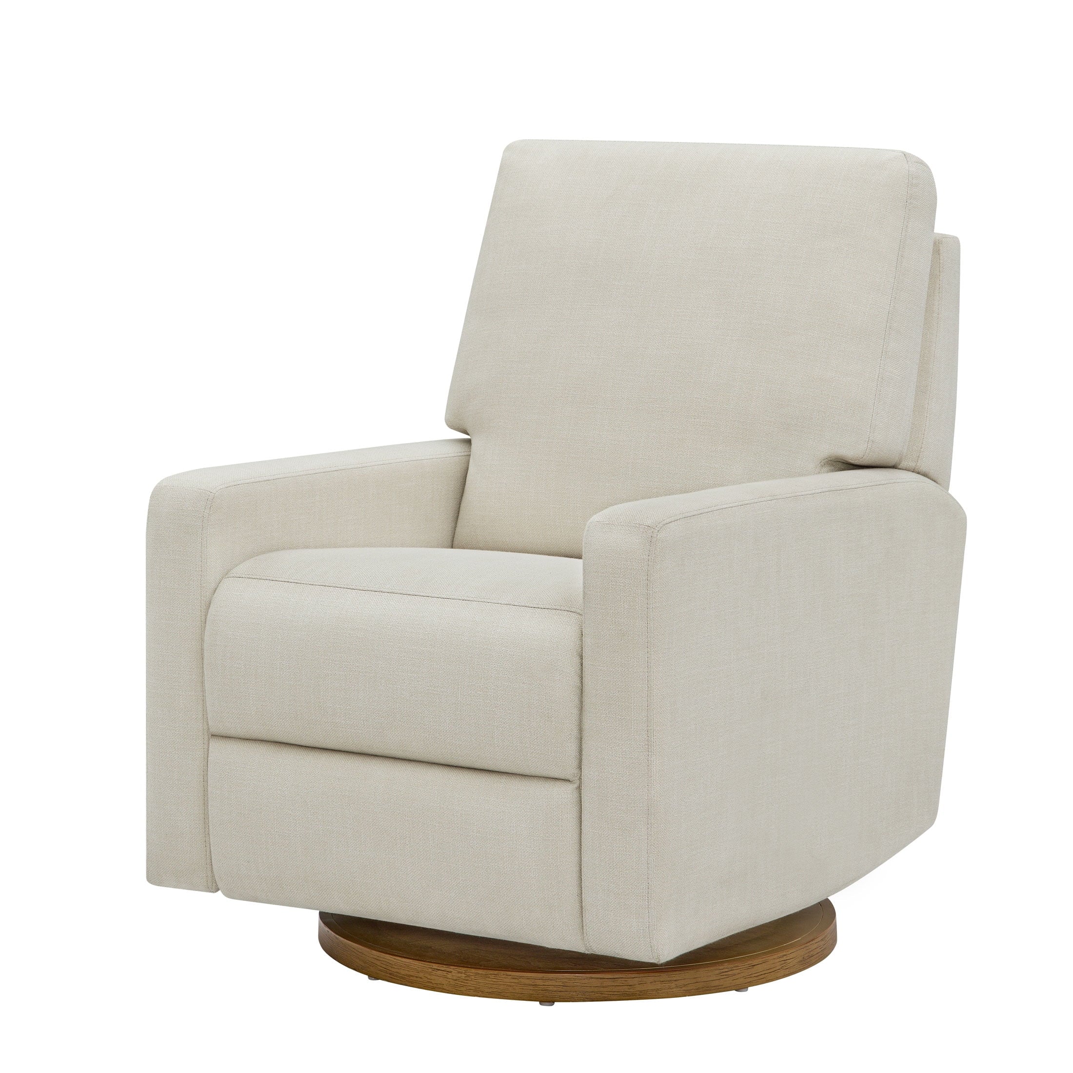 Better Homes & Gardens Modern Farmhouse Glider Recliner, Taupe Faux Leather