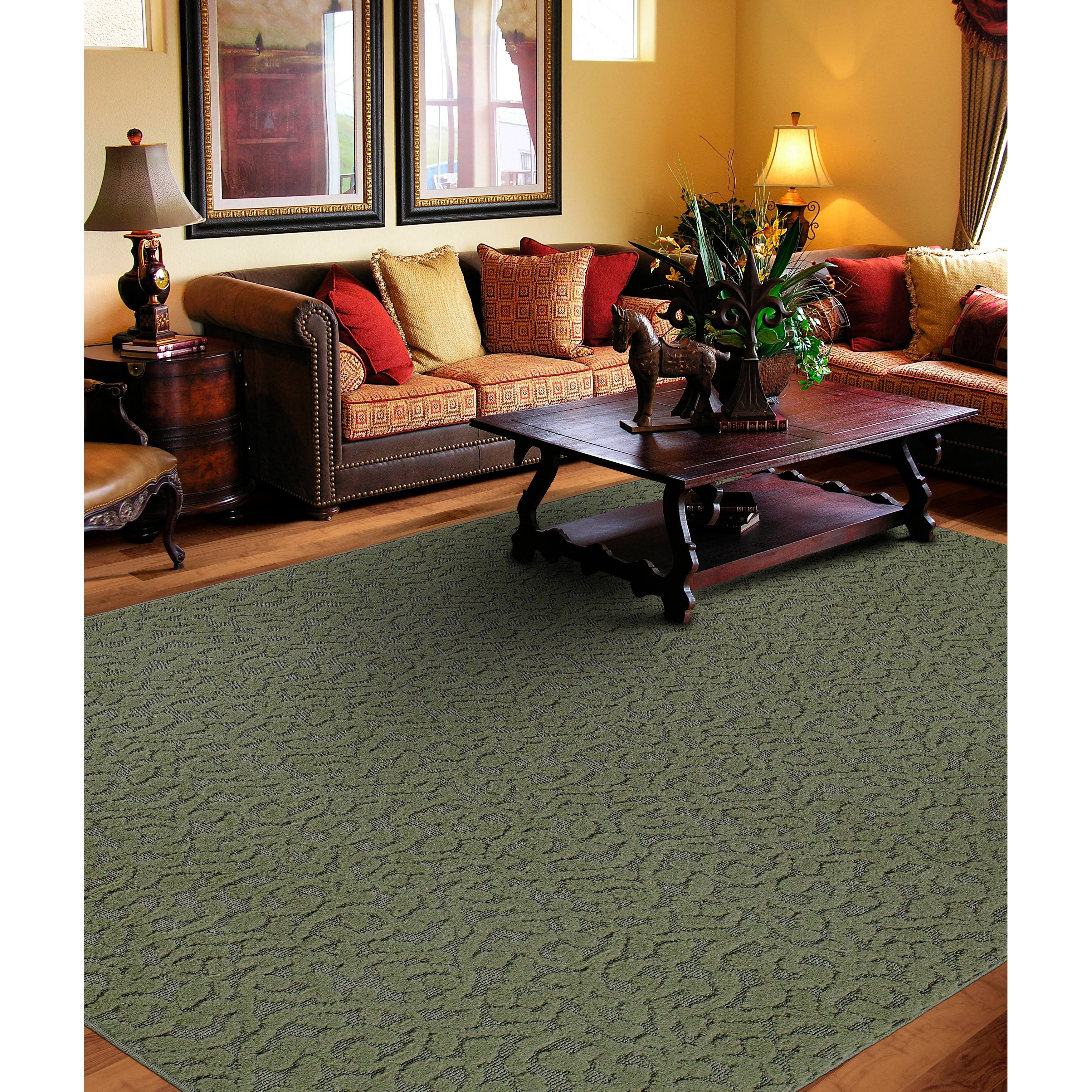 Garland Rug Ivy 3 ft. x 5 ft. Area Rug Sage, Size: 3' x 5'