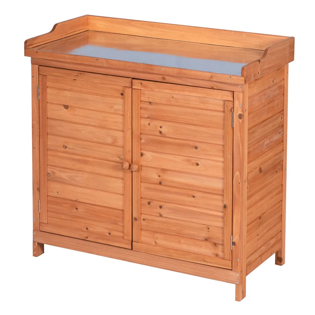 Outdoor Garden Potting Bench Wooden Storage Box Waterproof Furniture Tool Shed
