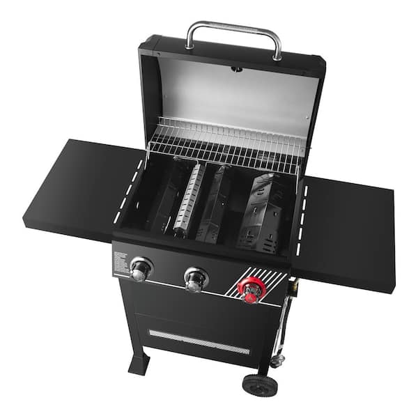 3-Burner Propane Gas Grill in Matte Black with TriVantage Multi-Functional Cooking System - Image 7