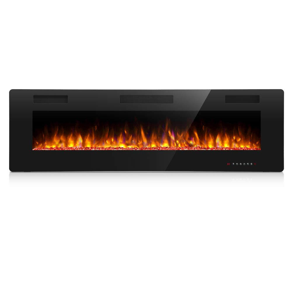 Antarctic Star 36 inch Electric Fireplace In-Wall Recessed and Wall Mounted, Fireplace Heater and Linear Fireplace with Multicolor Flame, Timer, 750