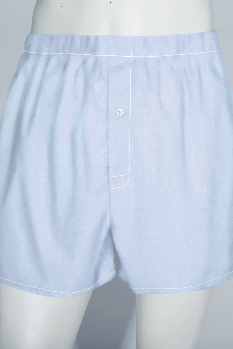 Caleçon homme coton rayé bleu