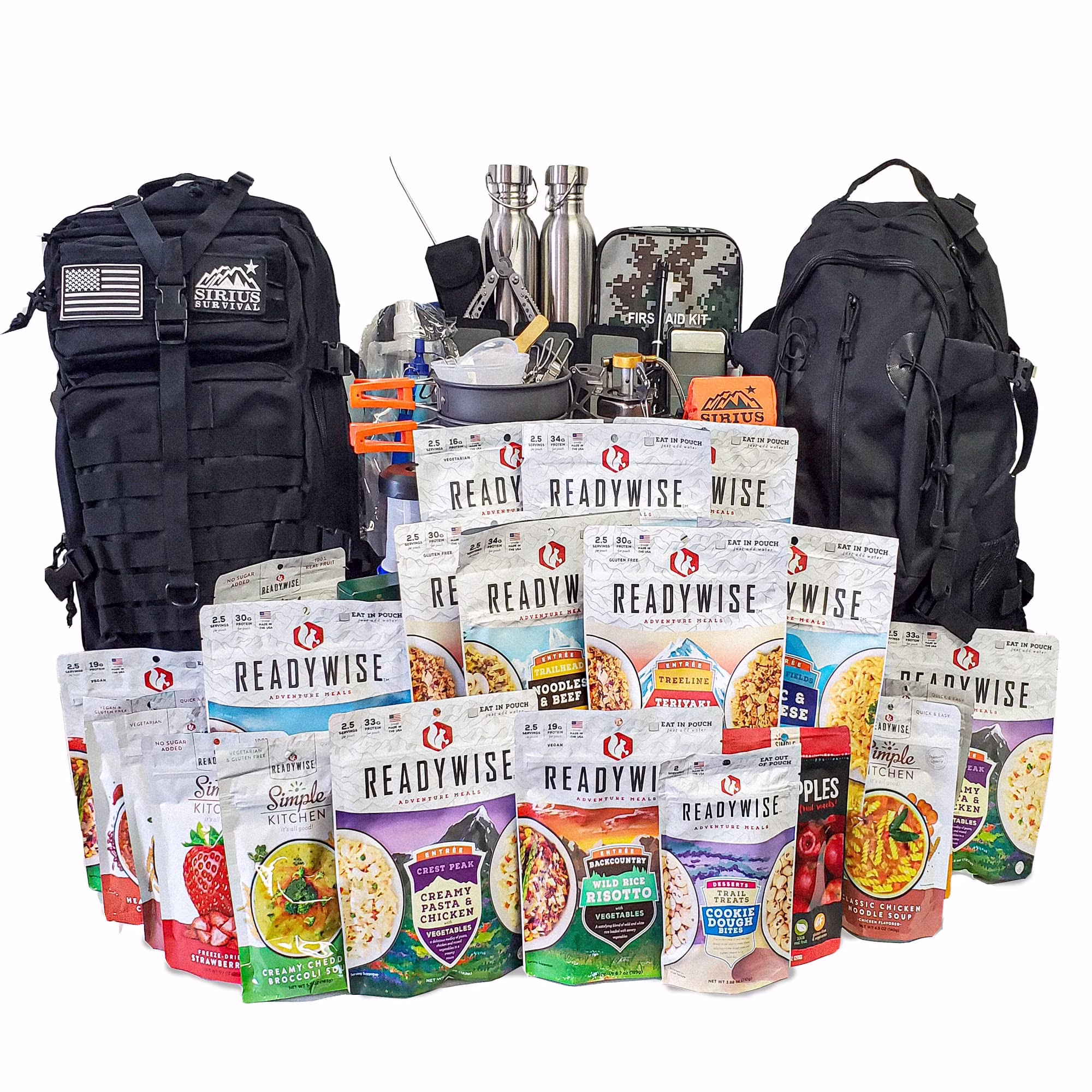 72 Emergency Survival Kit/Backpack �C 72 Hour for 2 People �C Disaster Preparedness �C Delicious Food, Gear, Lighting, First Aid, Tools More Camo(Camo) - Image 5