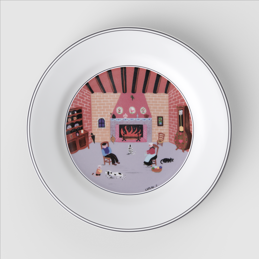Design Naif Salad/ Dessert Plate - Multi-colored, 8.3'', Premium Porcelain