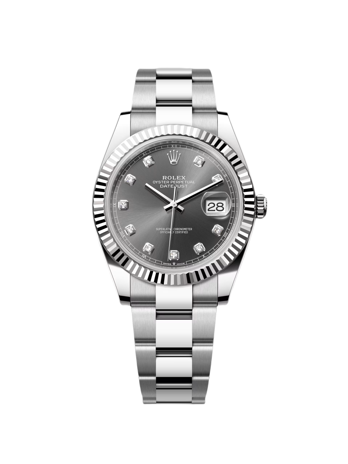 【Super Clone】RLX  Datejust 41mm 126334 Slate Diamond Jubilee Stainless Steel