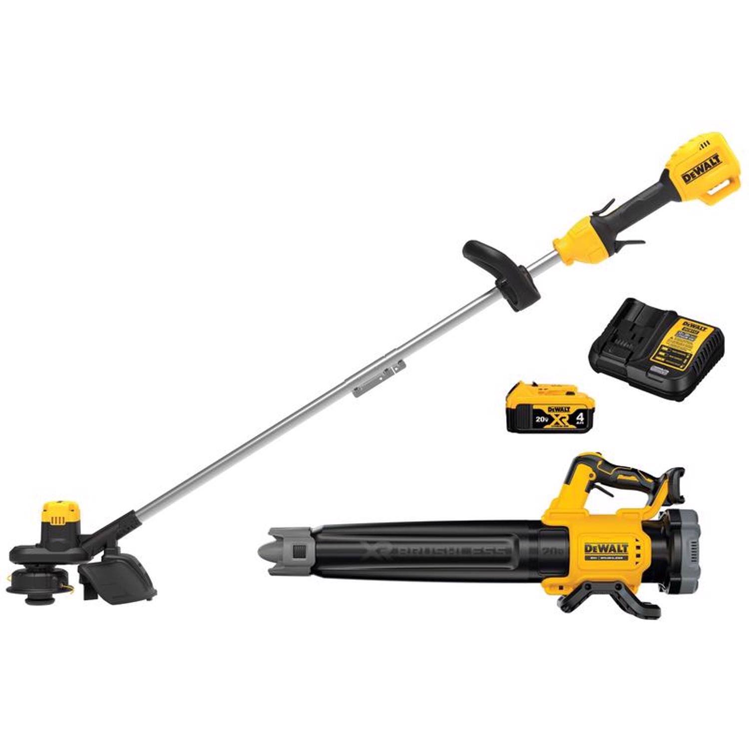 Dewalt Handheld Blower Kit, String Trimmer and Brushless, Combo