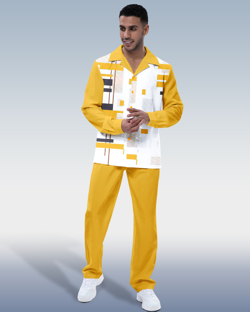 Suitmens Suitmens Veste deux-pièces Walking Canary pour homme - Manches longues