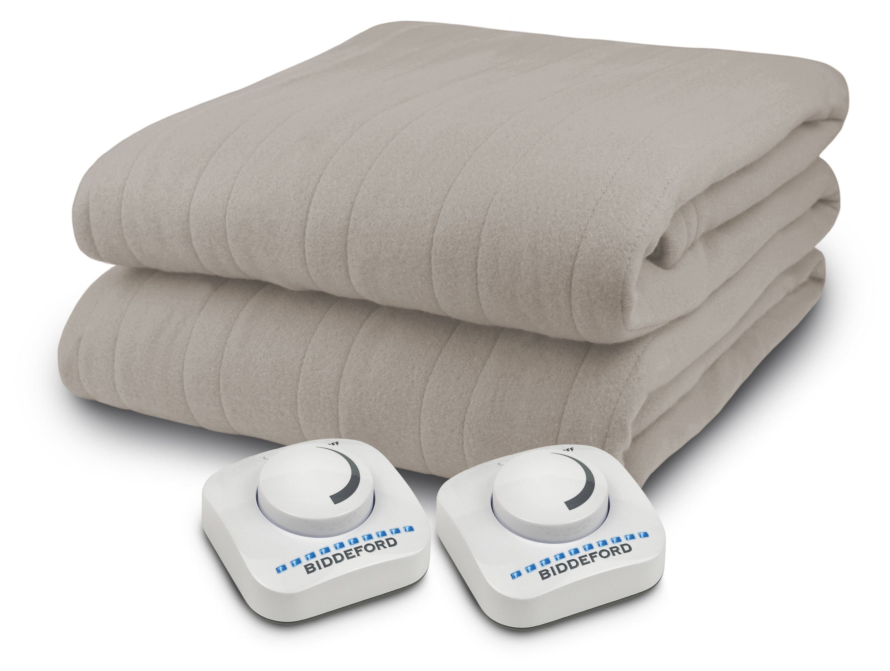 Biddeford Heated Electric Blanket Bedding - Linen - Queen Each