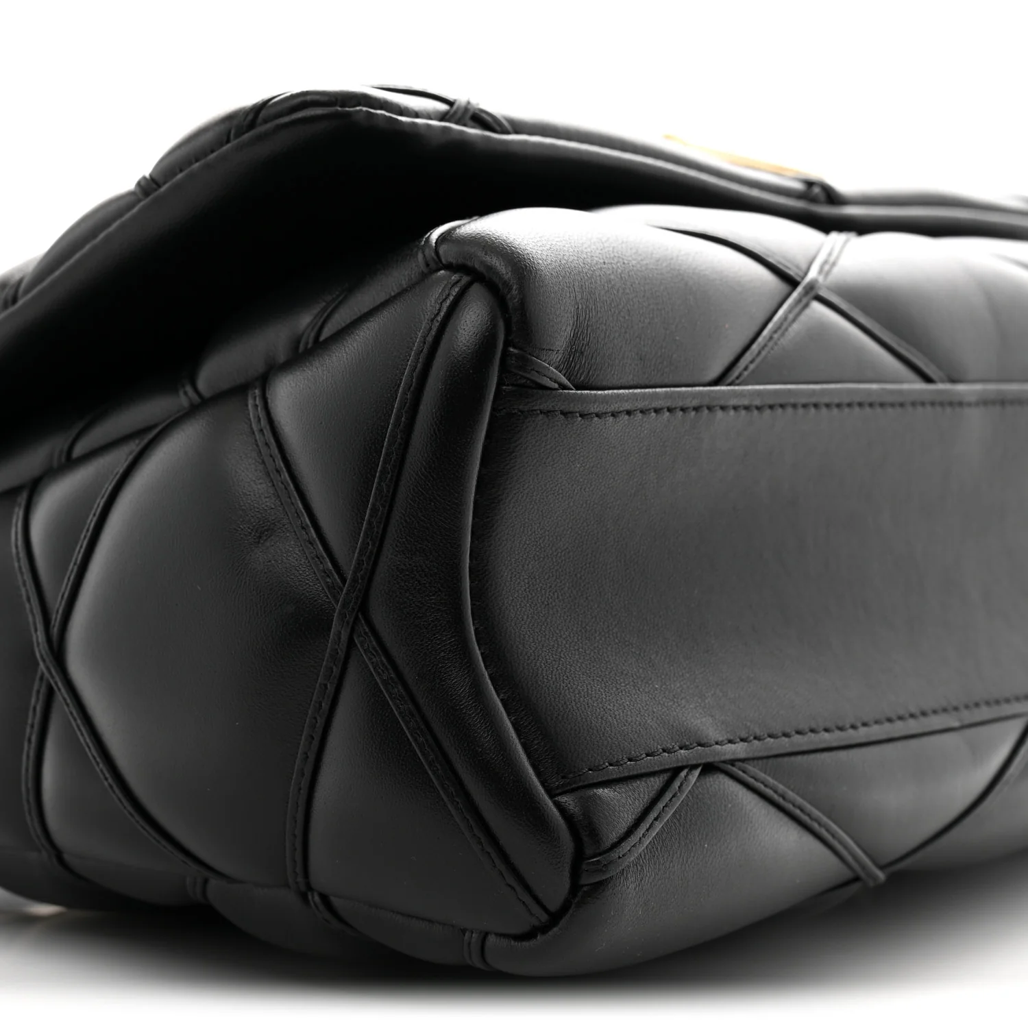 Lambskin Malletage Top Handle GO-14 GM Black