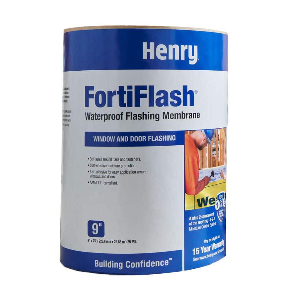 Fortifiber FortiFlash 25 Mil Self-Adhered Waterproof Flashing Membrane Roll, 9 in. x 75 ft.
