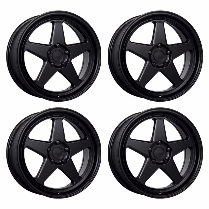 4 x Katana KR03 Matte Black Wheels 5x114.3 18x8 +40et Racing Performance Rims