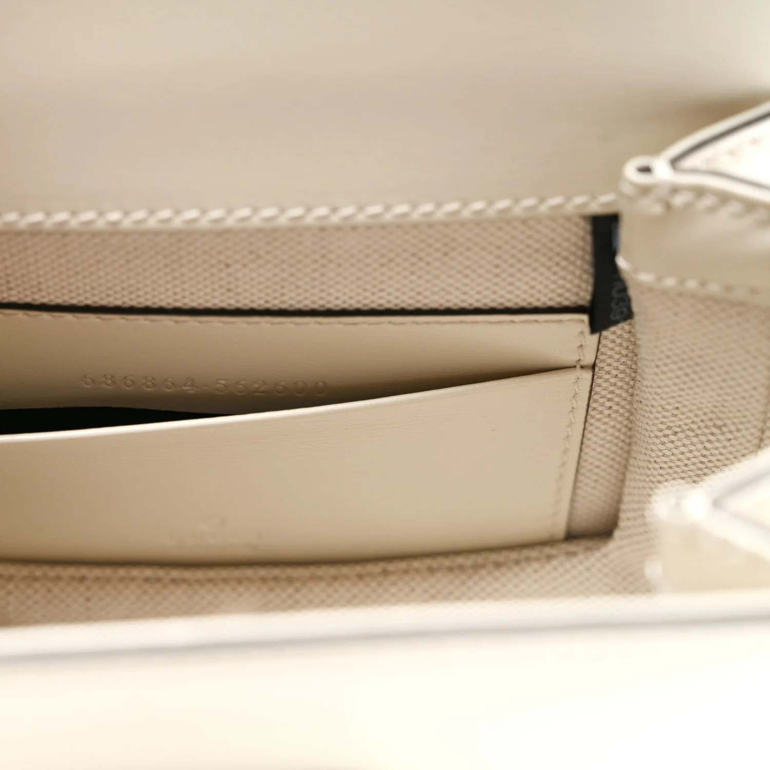 Boarded Dyana Lux Calfskin Web Mini Bamboo 1947 Top Handle Bag Mystic White