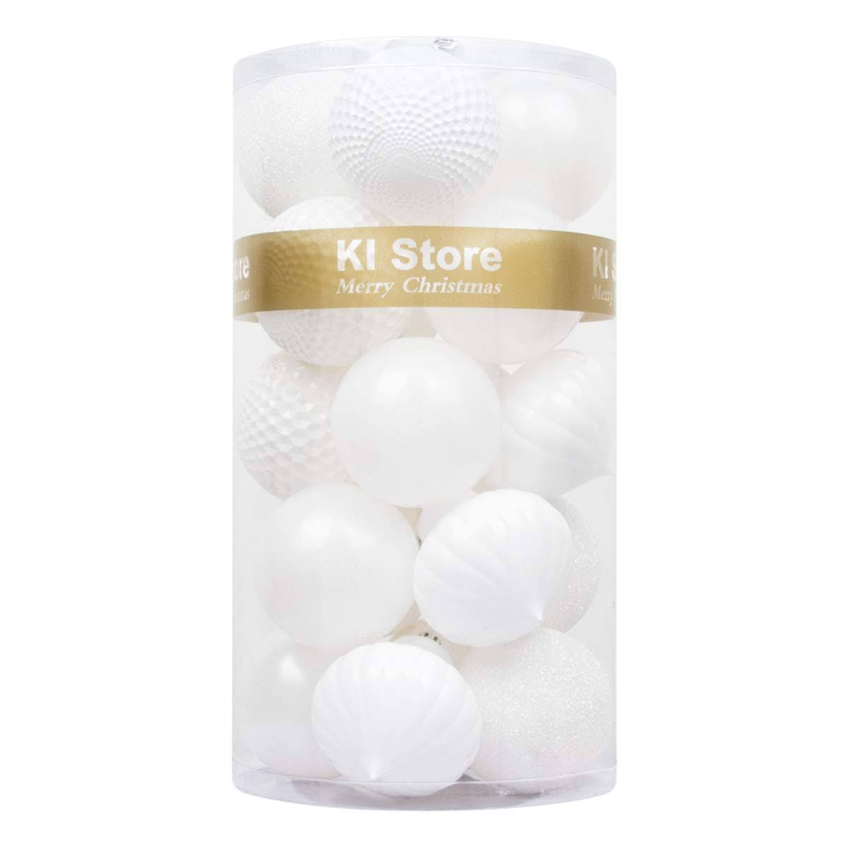 Ki Store 20ct Christmas Ball Ornaments Shatterproof Christmas Decorations Large Tree Balls for Holiday Wedding Party Decoration, Tree Ornaments Hooks