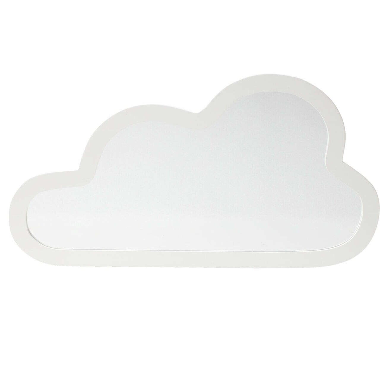 Miroir forme nuage bord bois blanc 45xH24cm