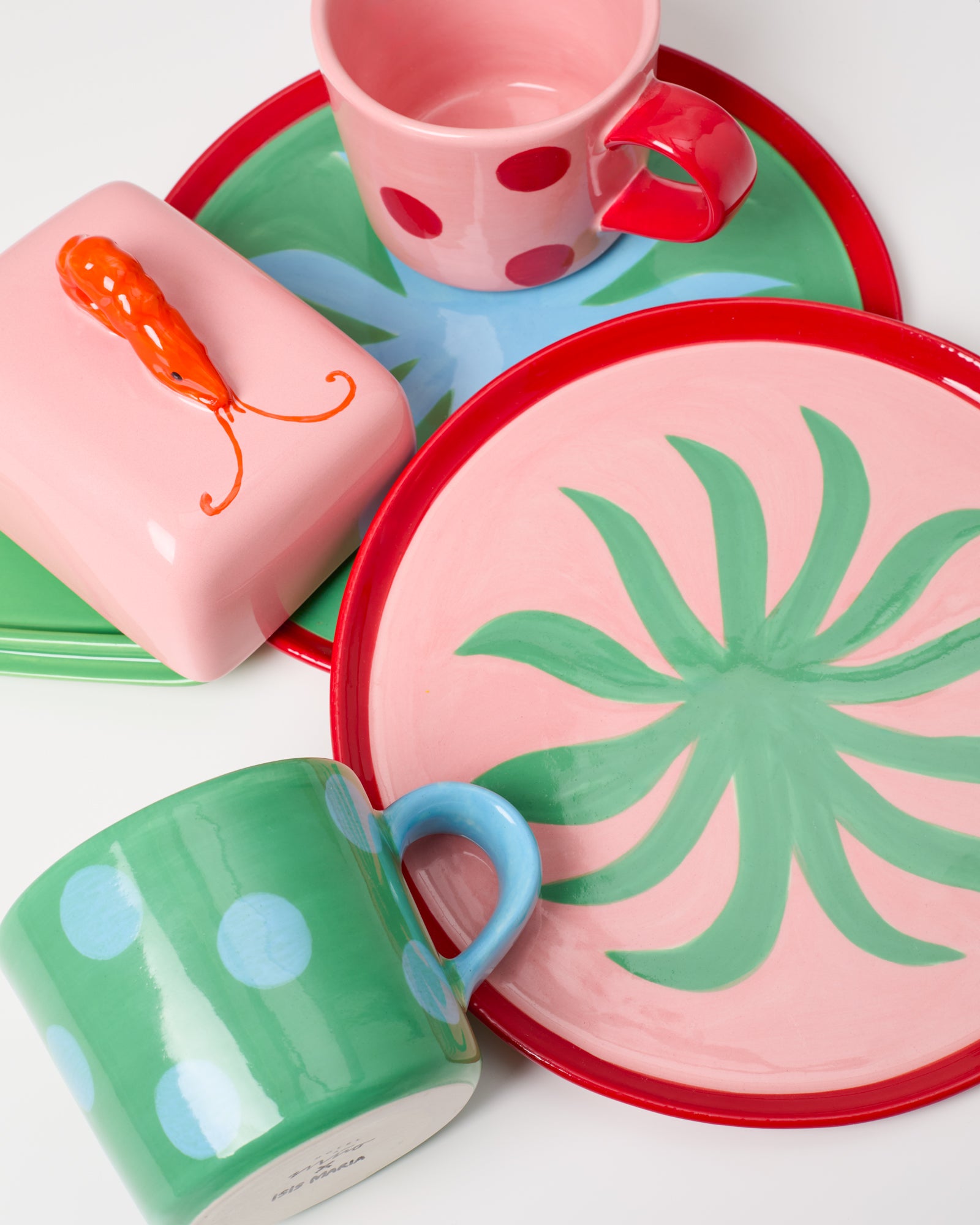 MAM X ISIS MARIA - TABLEWARE SET PALM DOT MIX 5 PIECES