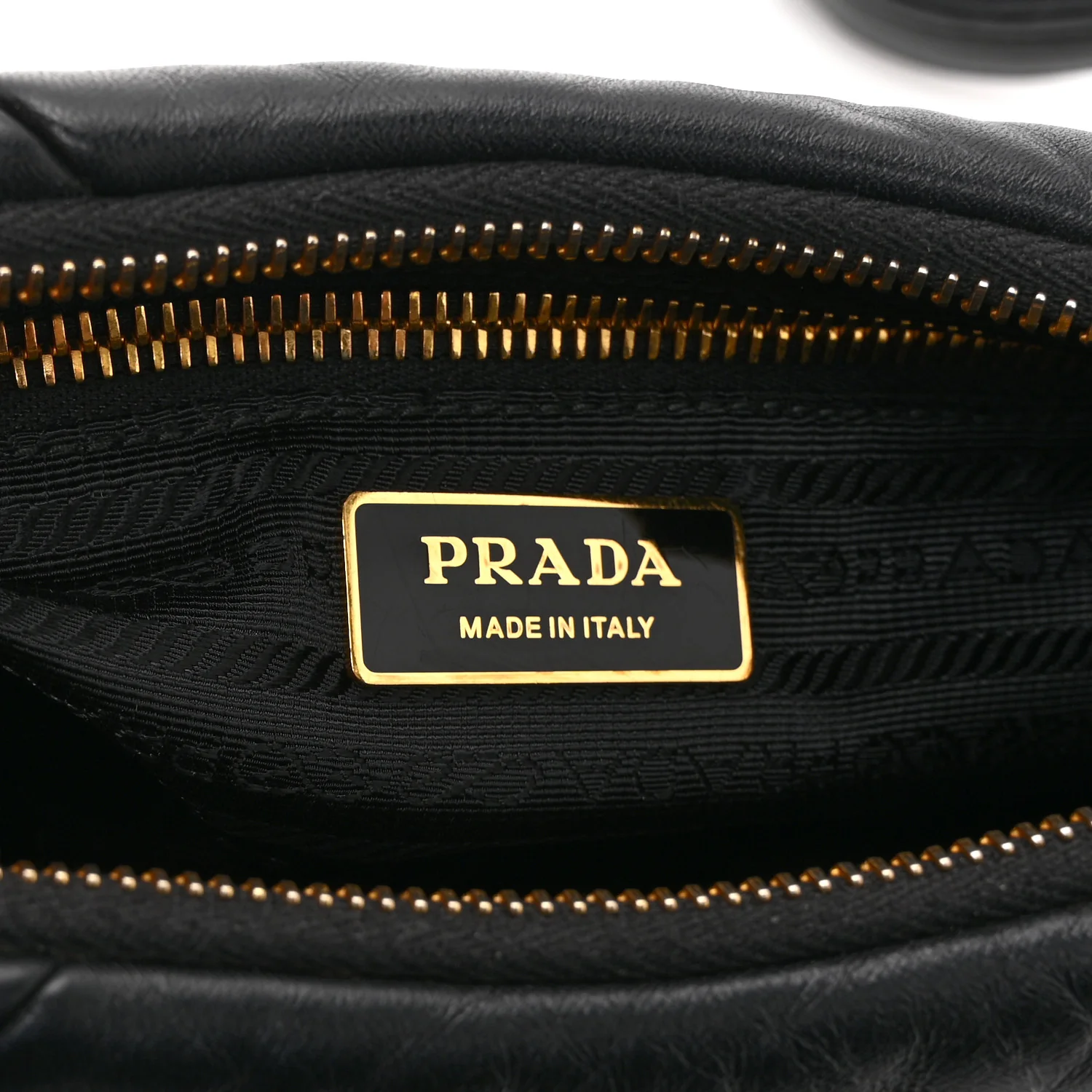 Nappa Triangle Quilted Patchwork System Bag Black