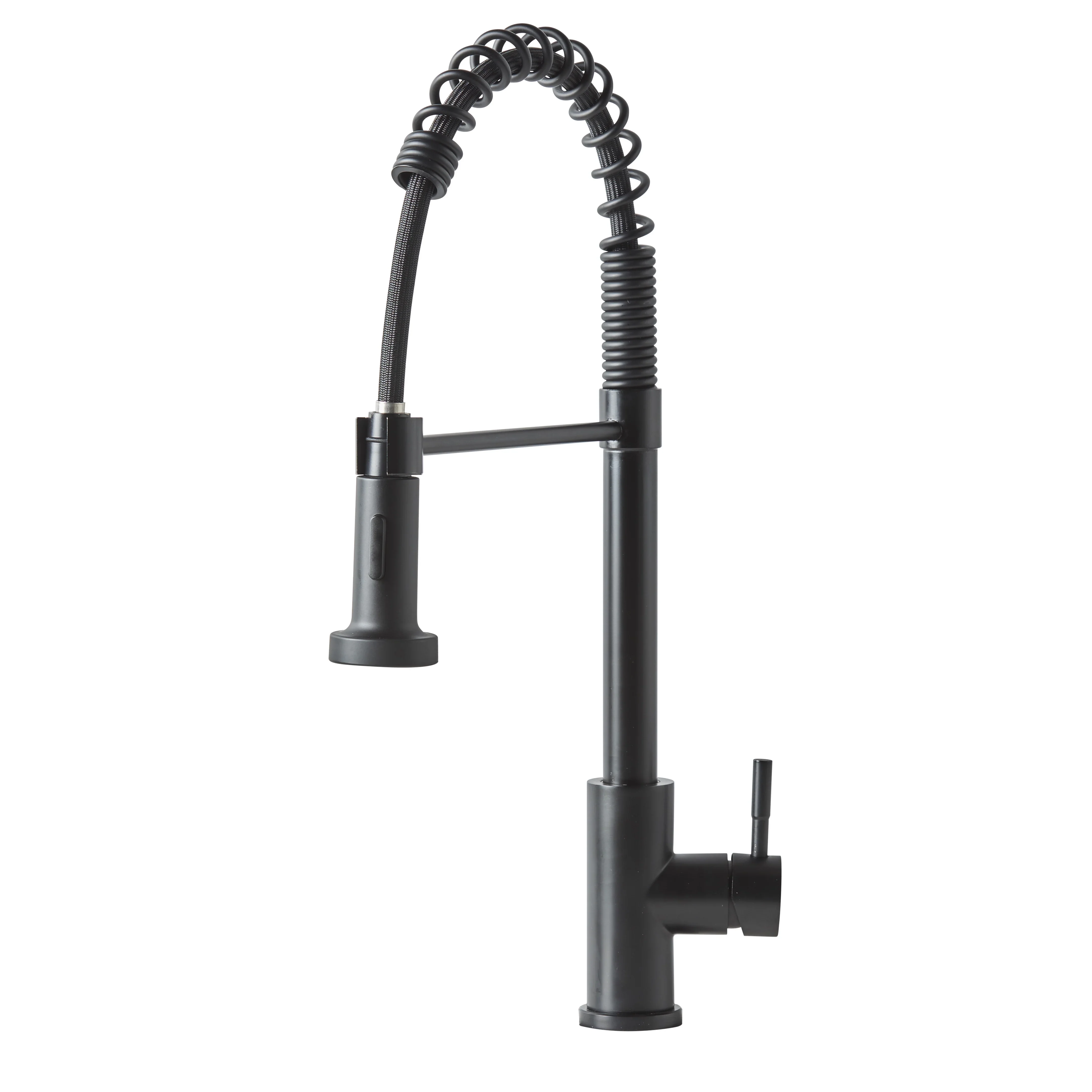Better Homes & Gardens Elmont Single Handle Pull-Down Kitchen Faucet with Spring Neck, Matte Black