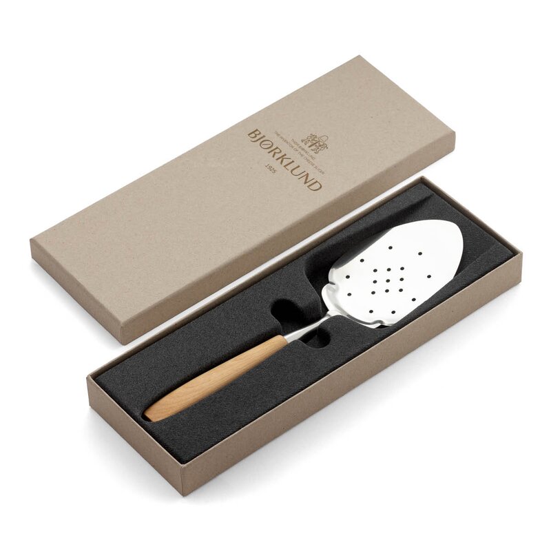 Treskaft fiskespade 24 cm bjørk