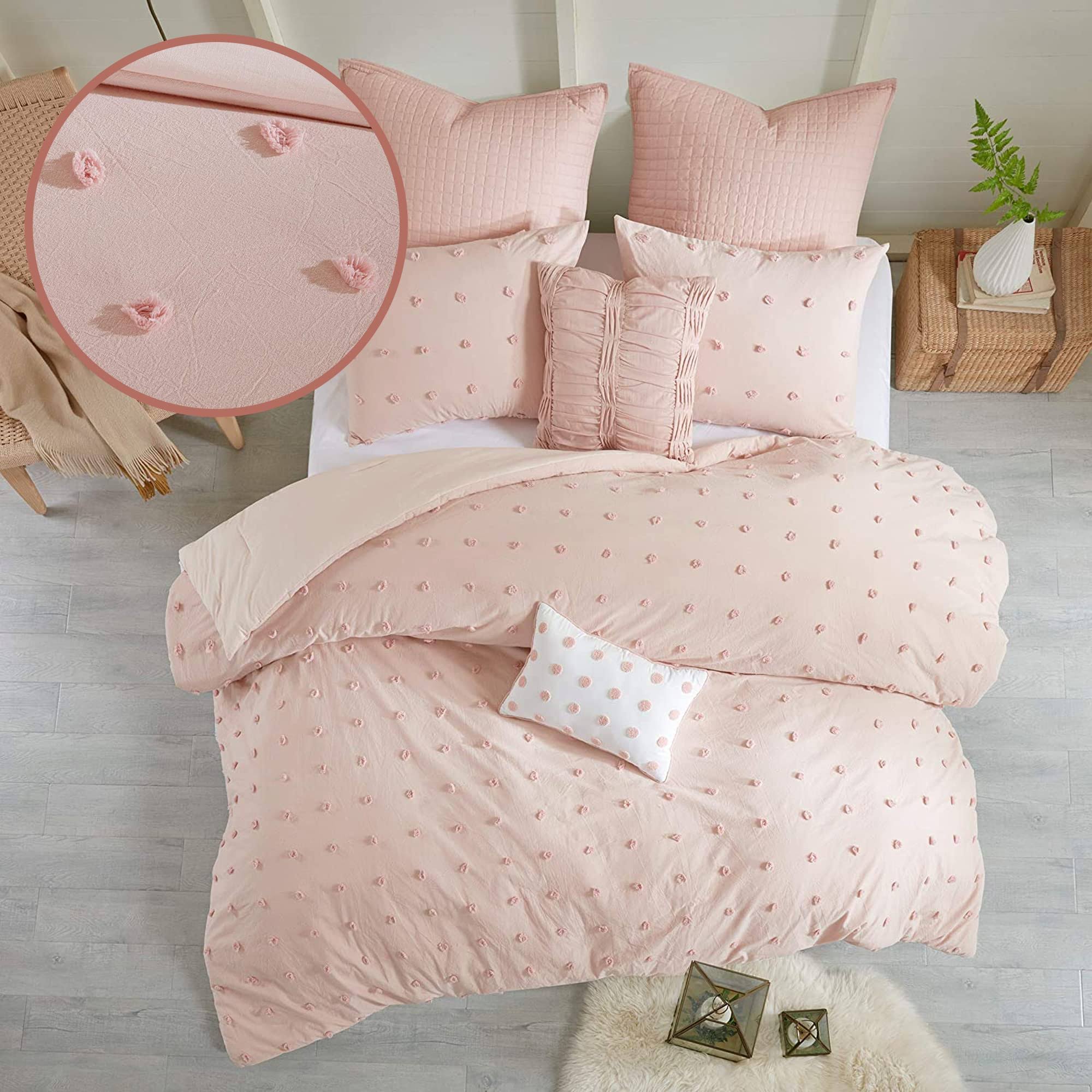 Urban Habitat Brooklyn Cotton Jacquard Comforter Set Pink Full/Queen