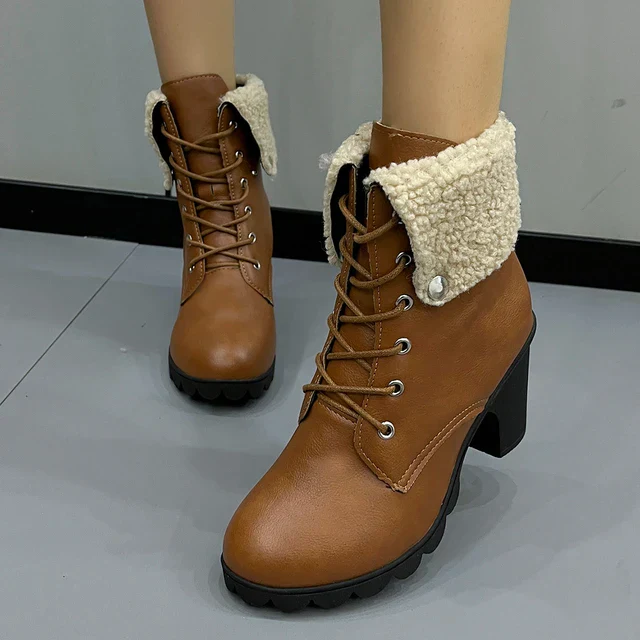Sophie Paris I Chic Bottes d'hiver à lacets