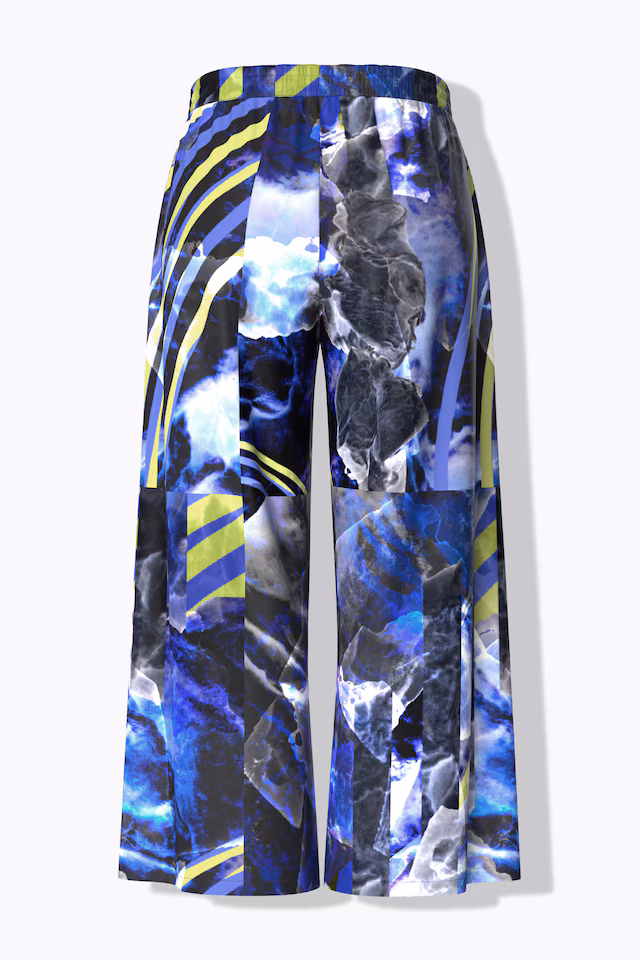 Blue Stroke Wide Leg Palazzo Pants