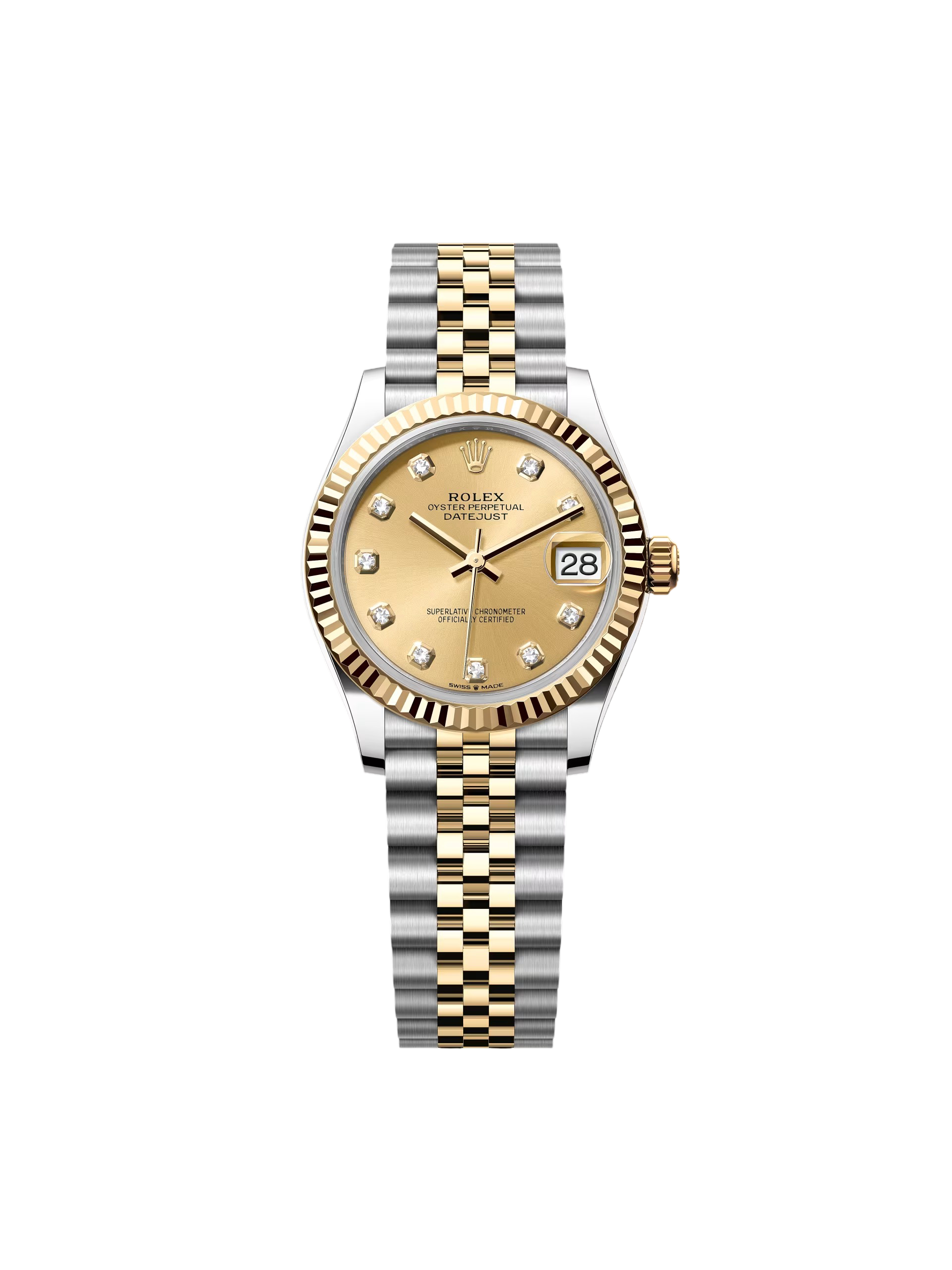 【Super Clone】RLX Datejust m278273-0025/0026 31mm Champagne Dial Stainless Steel and Yellow Gold Oyster Watch